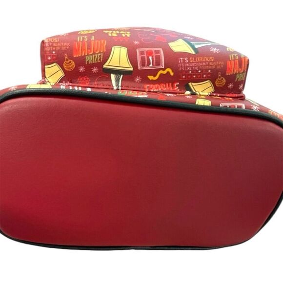Loungefly A Christmas Story Leg Lamp Mini Backpack Red Holiday Movie Bag